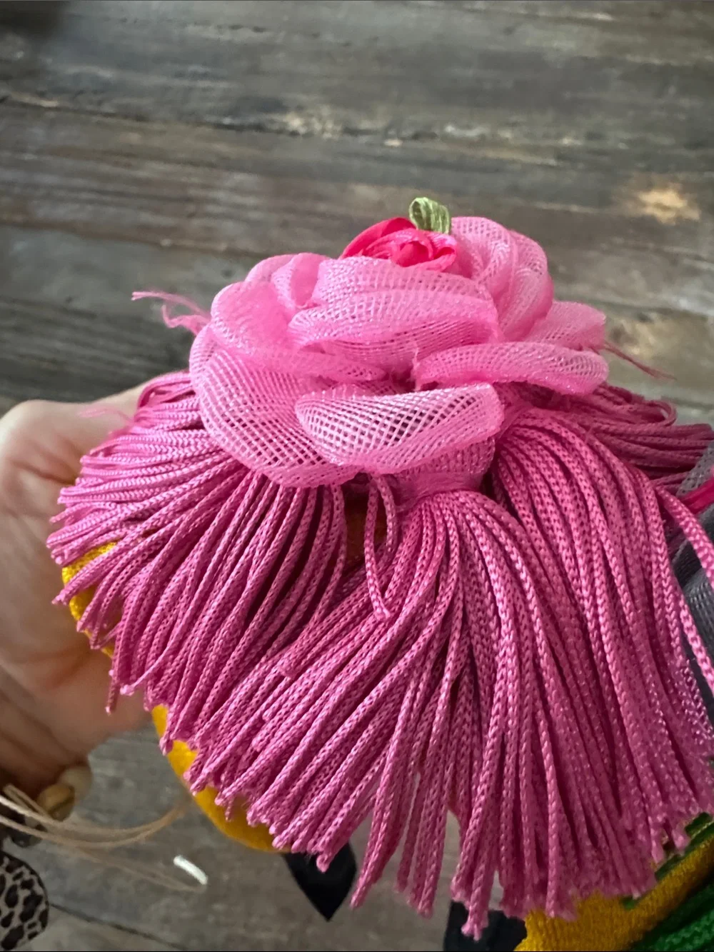 Floral fringe tropical headband fascinator